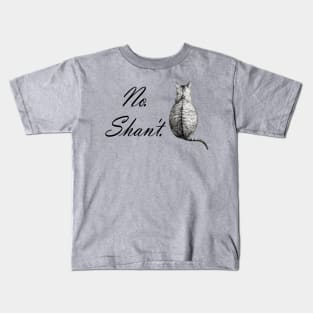 Lispe No. Shan't. Lazy Cat Kids T-Shirt